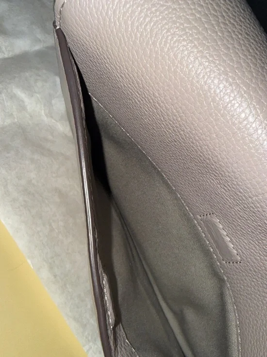 TORY BURCH CHELSEA LEATHER CROSSBODY BAG - IN GRAY HERON - Picture 4 of 10